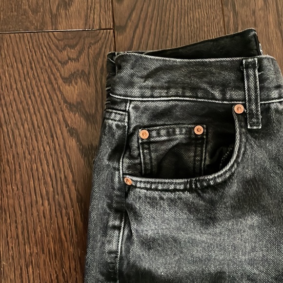 Black High-Rise Baggy Jeans (Us 28) - Picture 4 of 7
